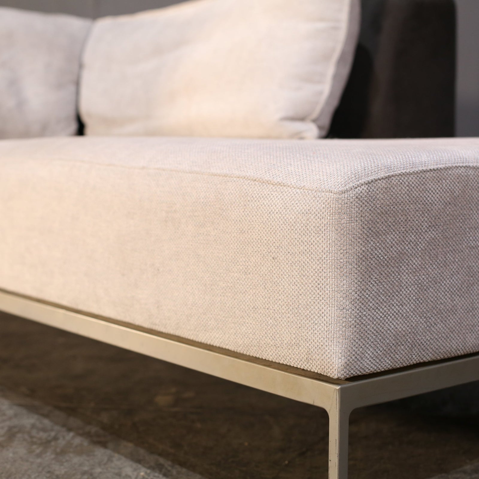 Ligne Roset Sofa Reupholstered in Alcantara Fabric @ REHAUS