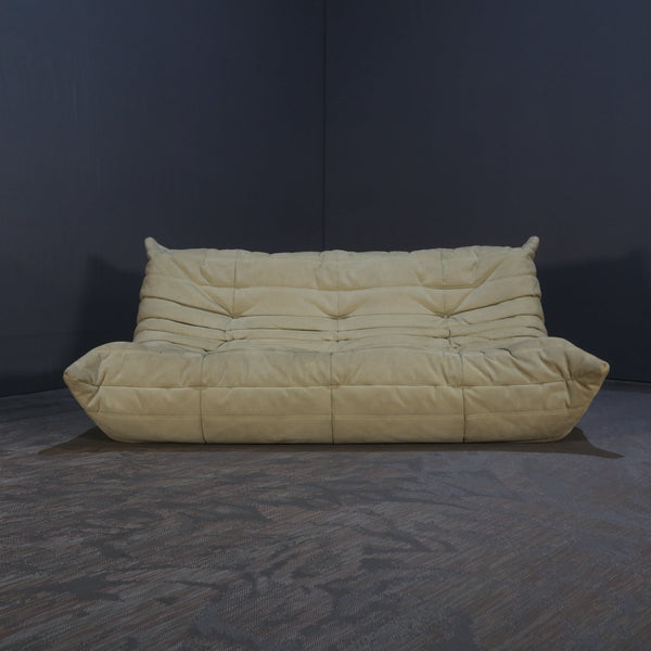 Ligne Roset Three Seater Green Togo Sofa by Michel Ducaroy @ REHAUS