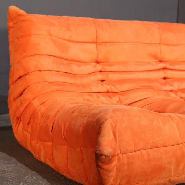 Ligne Roset Three Seater Orange Togo by Michel Ducaroy @ REHAUS