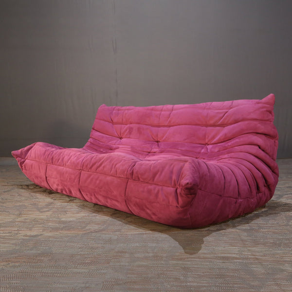 Ligne Roset Three Seater Pink Togo Sofa by Michel Ducaroy @ REHAUS