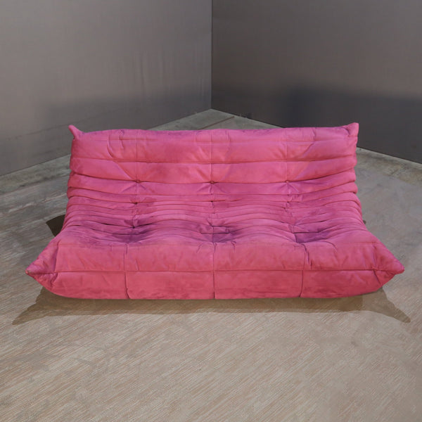 Ligne Roset Three Seater Pink Togo Sofa by Michel Ducaroy @ REHAUS