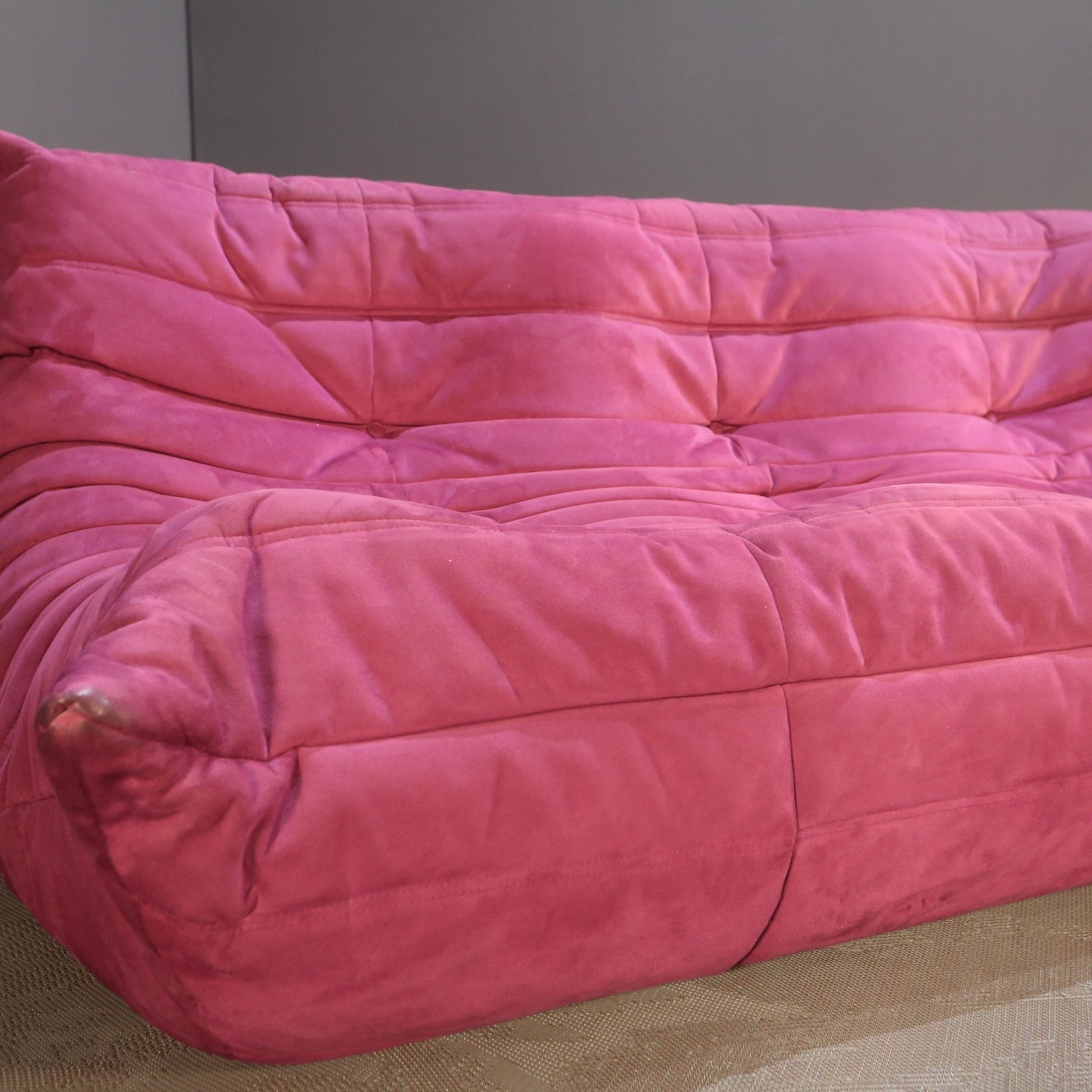 Ligne Roset Three Seater Pink Togo Sofa by Michel Ducaroy @ REHAUS