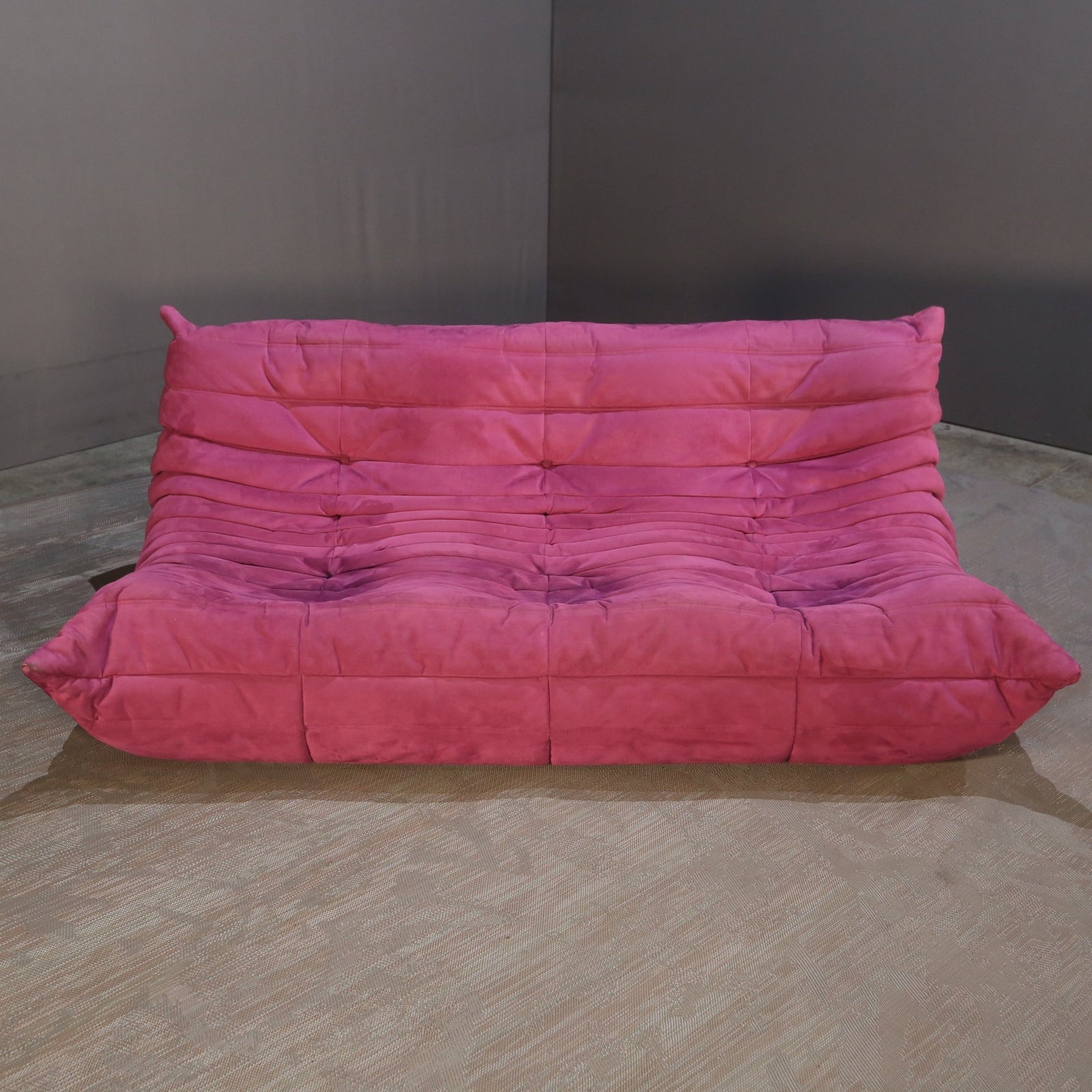 Ligne Roset Three Seater Pink Togo Sofa by Michel Ducaroy @ REHAUS
