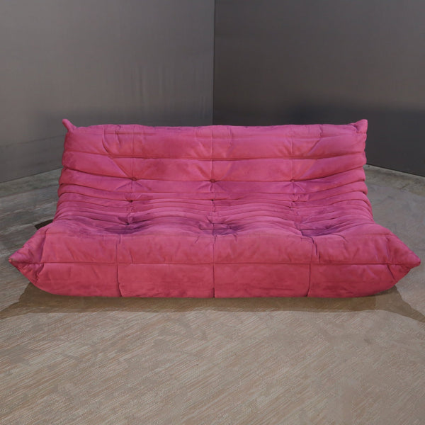 Ligne Roset Three Seater Pink Togo Sofa by Michel Ducaroy @ REHAUS