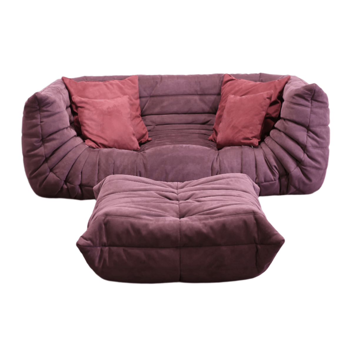 Ligne Roset Togo Medium Sofa and Ottoman by Michel Ducaroy, Set of Two @ REHAUS