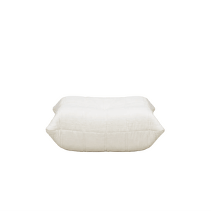 Ligne Roset White Bouclé Togo Footstool by Michel Ducaroy