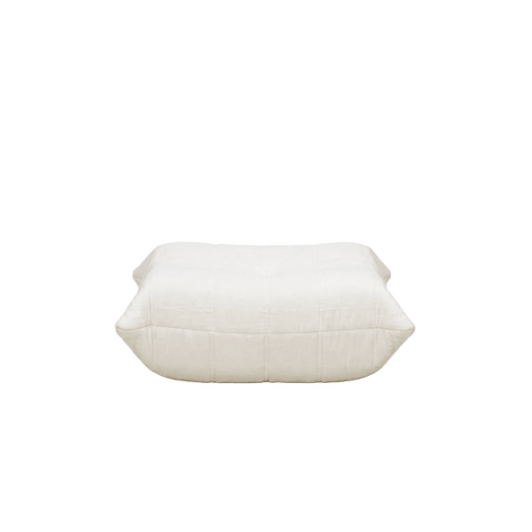 Ligne Roset White Bouclé Togo Footstool by Michel Ducaroy @ REHAUS