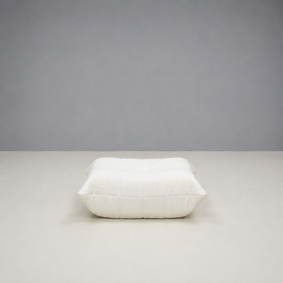 Ligne Roset White Bouclé Togo Footstool by Michel Ducaroy @ REHAUS