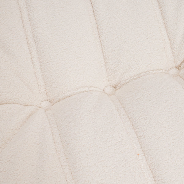 Ligne Roset White Bouclé Togo Three Seater by Michel Ducaroy @ REHAUS