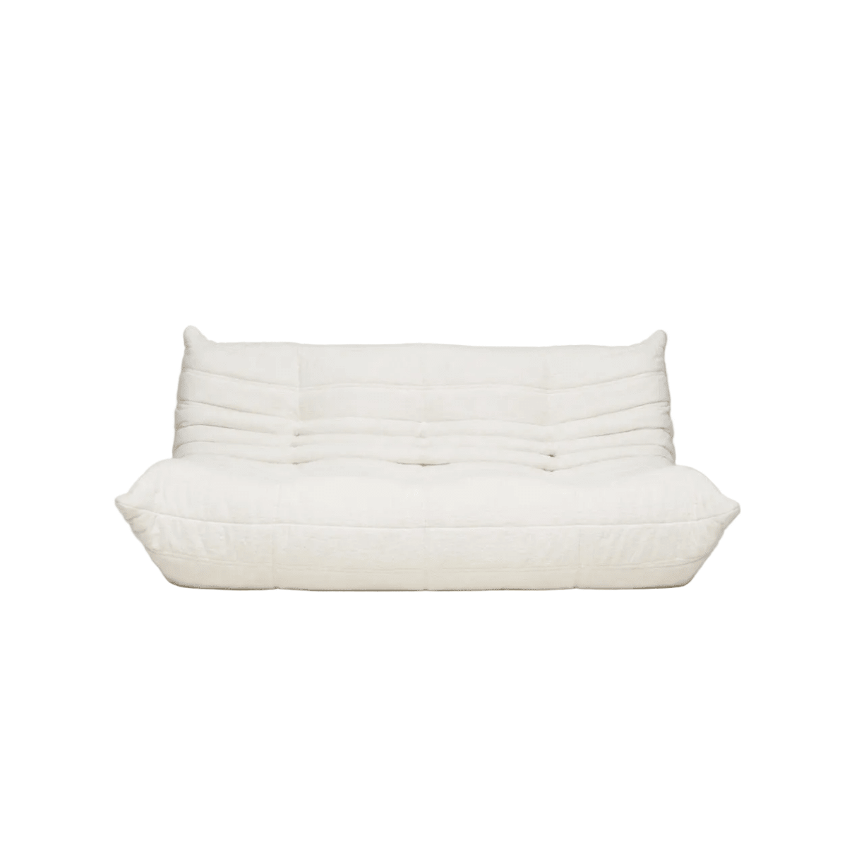 Ligne Roset White Bouclé Togo Three Seater by Michel Ducaroy @ REHAUS