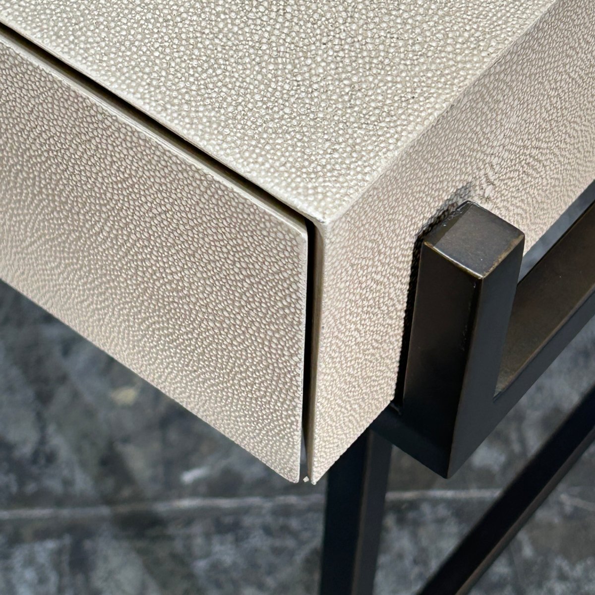 Lillian August Simone Faux Shagreen Leather Desk @ REHAUS