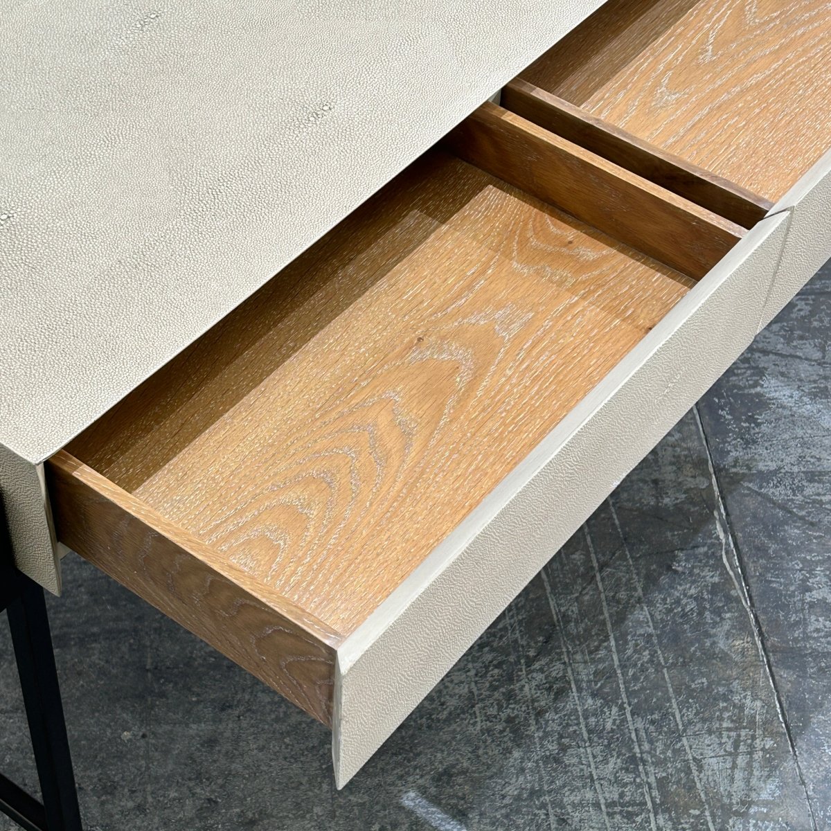 Lillian August Simone Faux Shagreen Leather Desk @ REHAUS