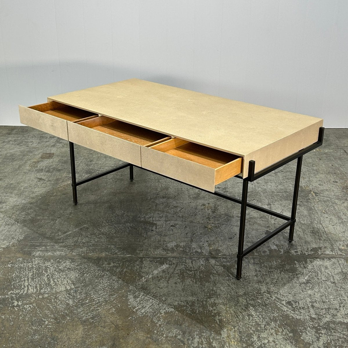 Lillian August Simone Faux Shagreen Leather Desk @ REHAUS