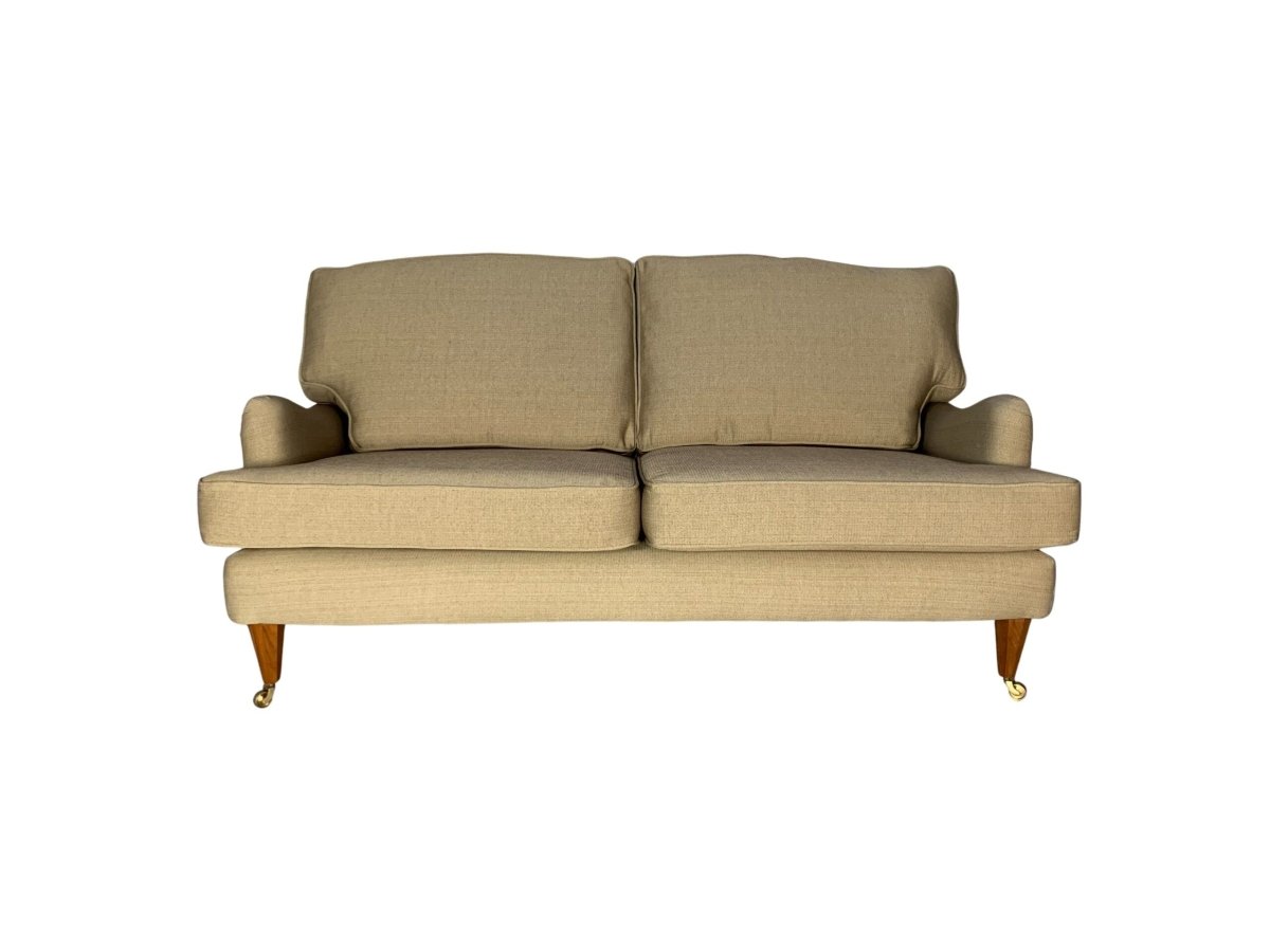 Linley 2.5 - Seat Howard - Design Sofa - In Woven Gold Fabric @ REHAUS
