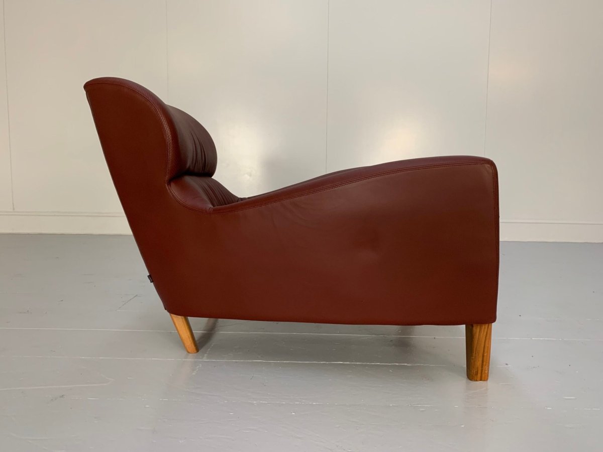 Linley Aston Armchair - In Oxblood Leather @ REHAUS
