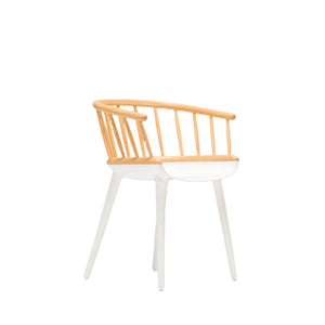 Magis White & Natural Ash Cyborg Stick Dining Chair @ REHAUS
