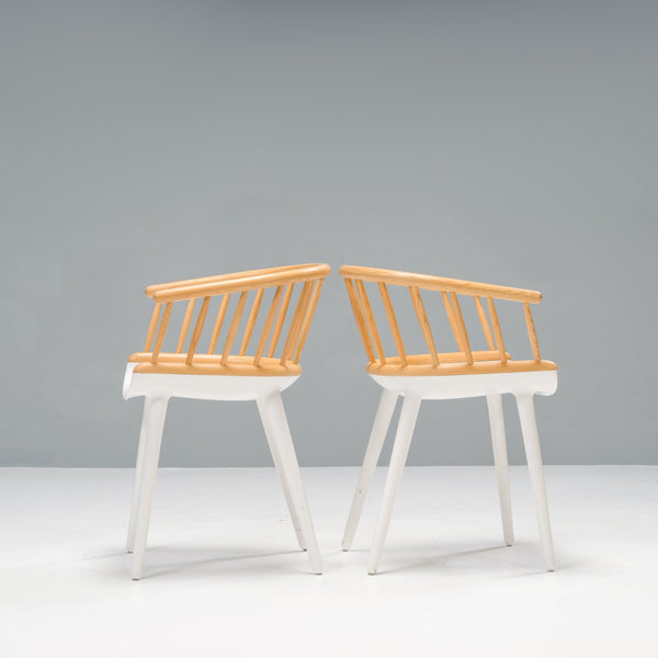 Magis White & Natural Ash Cyborg Stick Dining Chairs, Set of 2 - REHAUS - Marcel Wanders
