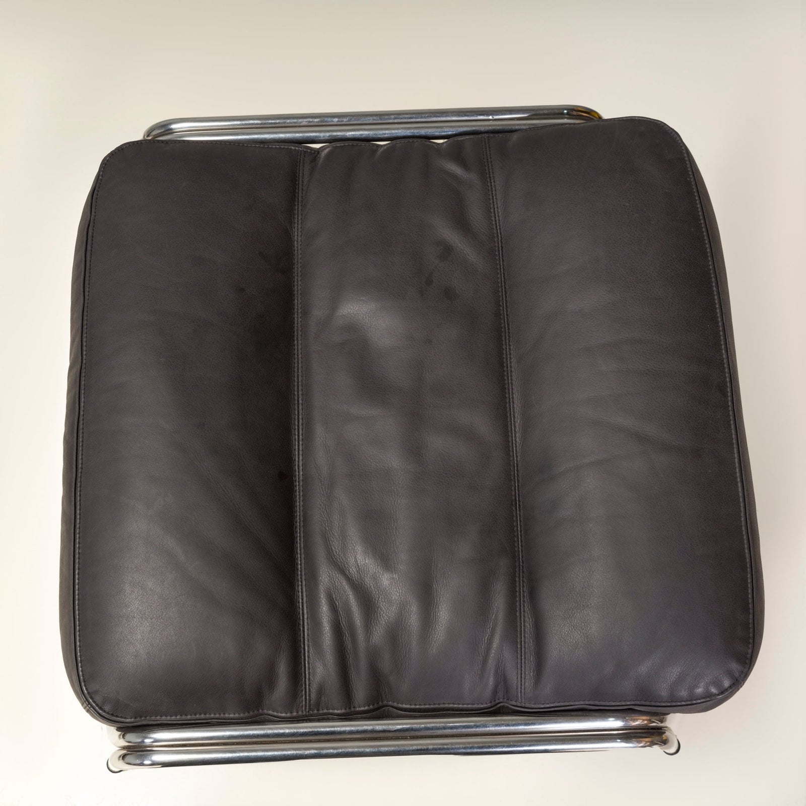 Marco Zanuso for Zanotta Brown Leather Maggiolina Lounge Chair & Footstool - REHAUS - Marco Zanuso