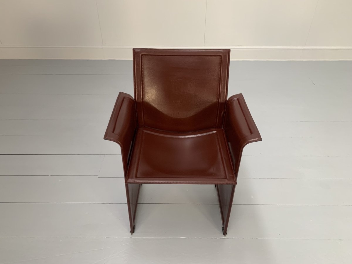 Matteo Grassi Korium Dining Chairs - In Brown Coach Leather, Set of Eight @ REHAUS