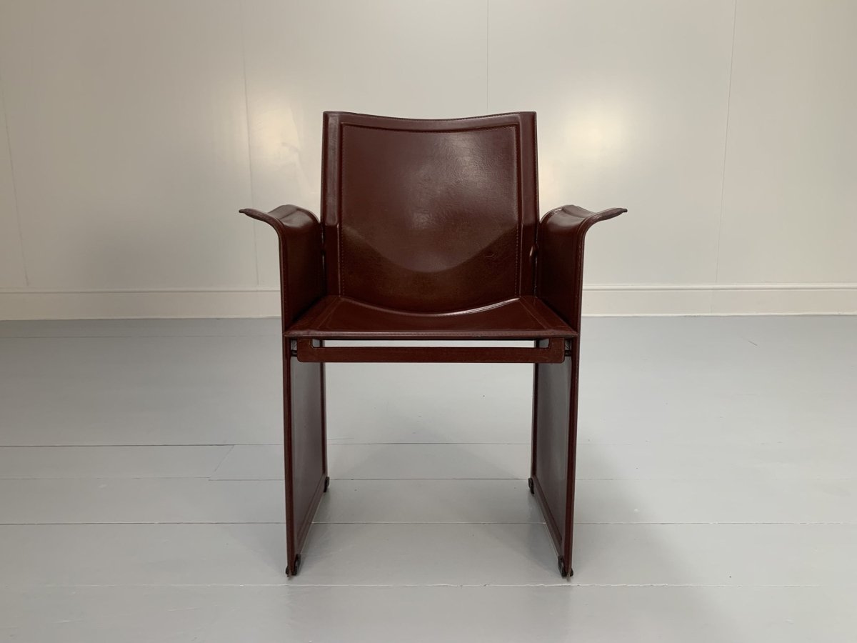 Matteo Grassi Korium Dining Chairs - In Brown Coach Leather, Set of Eight @ REHAUS