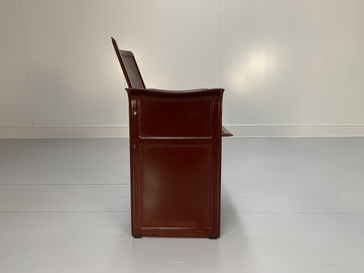 Matteo Grassi Korium Dining Chairs - In Brown Coach Leather, Set of Eight @ REHAUS