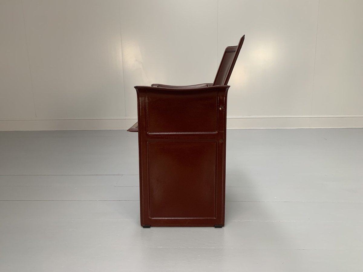 Matteo Grassi Korium Dining Chairs - In Brown Coach Leather, Set of Eight @ REHAUS