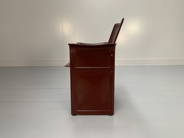 Matteo Grassi Korium Dining Chairs - In Brown Coach Leather, Set of Eight @ REHAUS