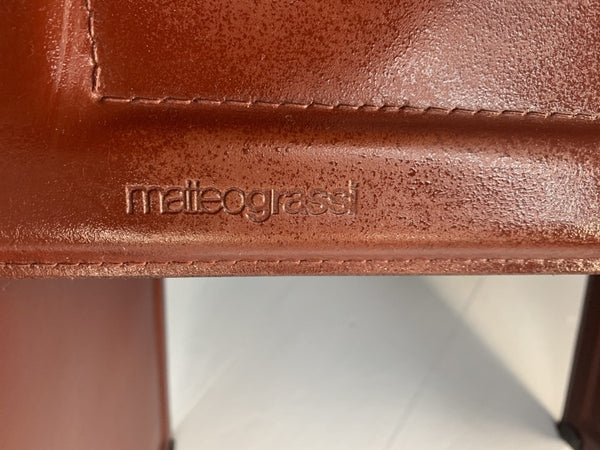 Matteo Grassi Korium Dining Chairs - In Brown Coach Leather, Set of Eight @ REHAUS