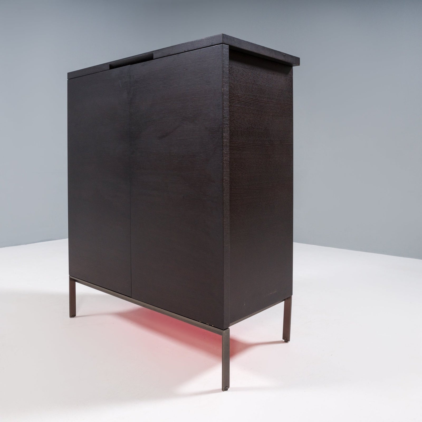 Maxalto B&B Italia Mida Dark Oak and Red Cabinet - REHAUS - Max Alto