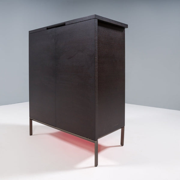Maxalto B&B Italia Mida Dark Oak and Red Cabinet - REHAUS - Max Alto