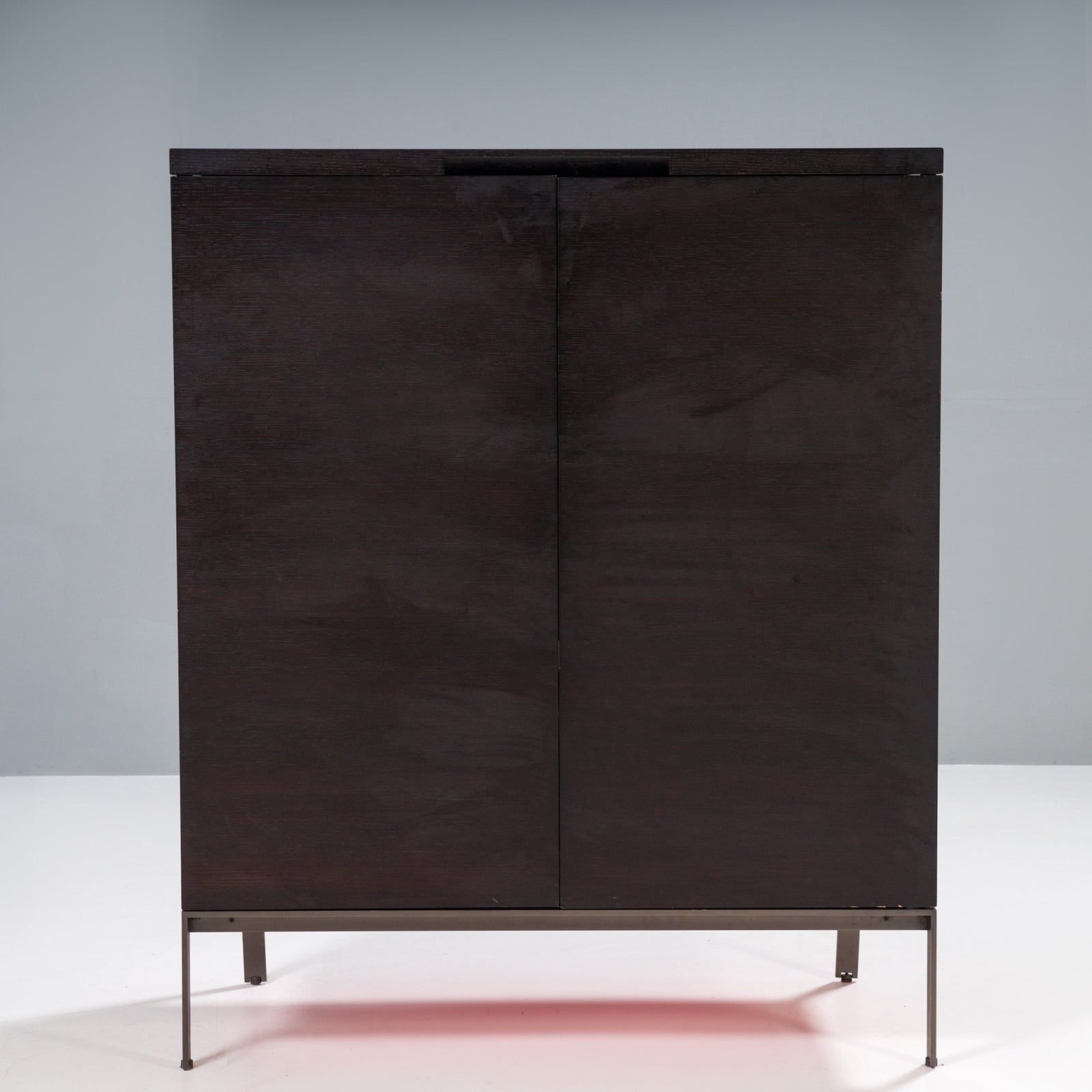Maxalto B&B Italia Mida Dark Oak and Red Cabinet - REHAUS - Max Alto