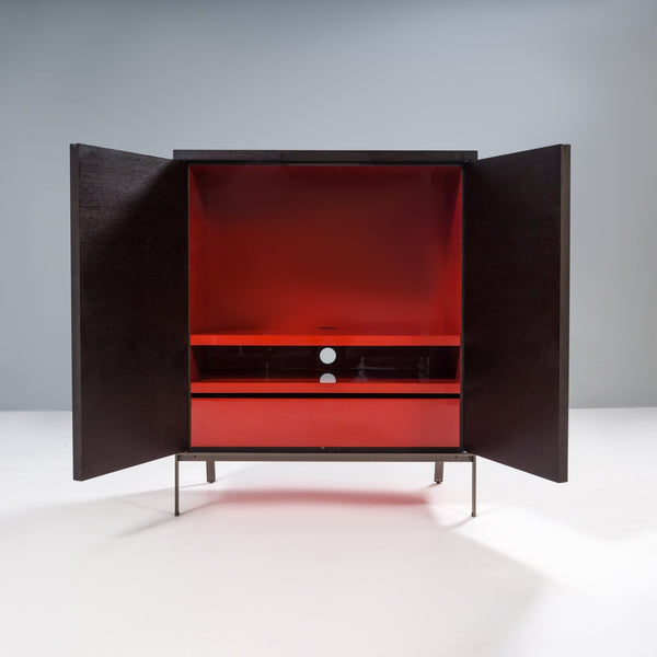 Maxalto B&B Italia Mida Dark Oak and Red Cabinet - REHAUS - Max Alto