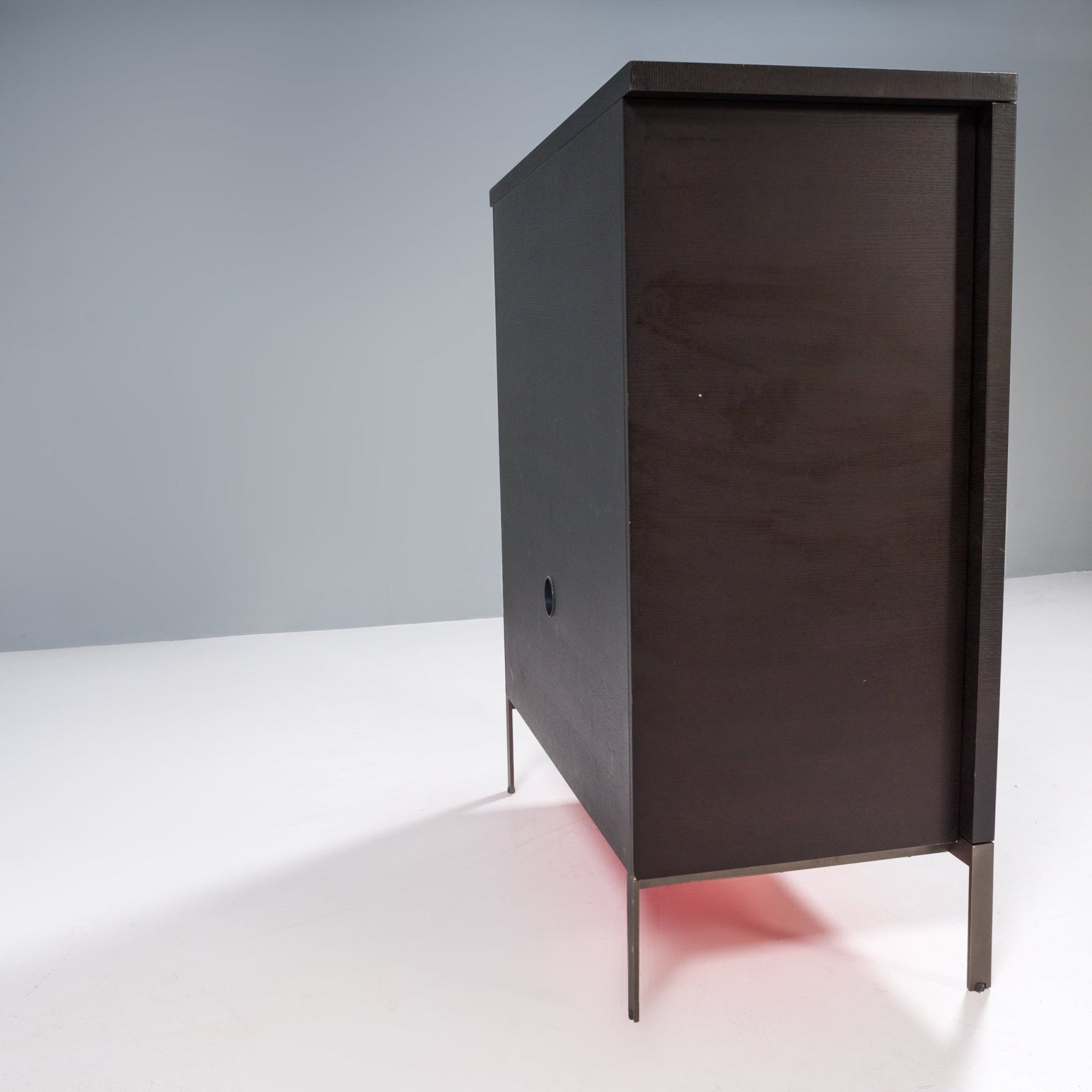 Maxalto B&B Italia Mida Dark Oak and Red Cabinet - REHAUS - Max Alto