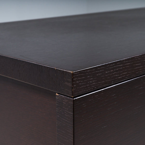 Maxalto B&B Italia Mida Dark Oak and Red Cabinet - REHAUS - Max Alto
