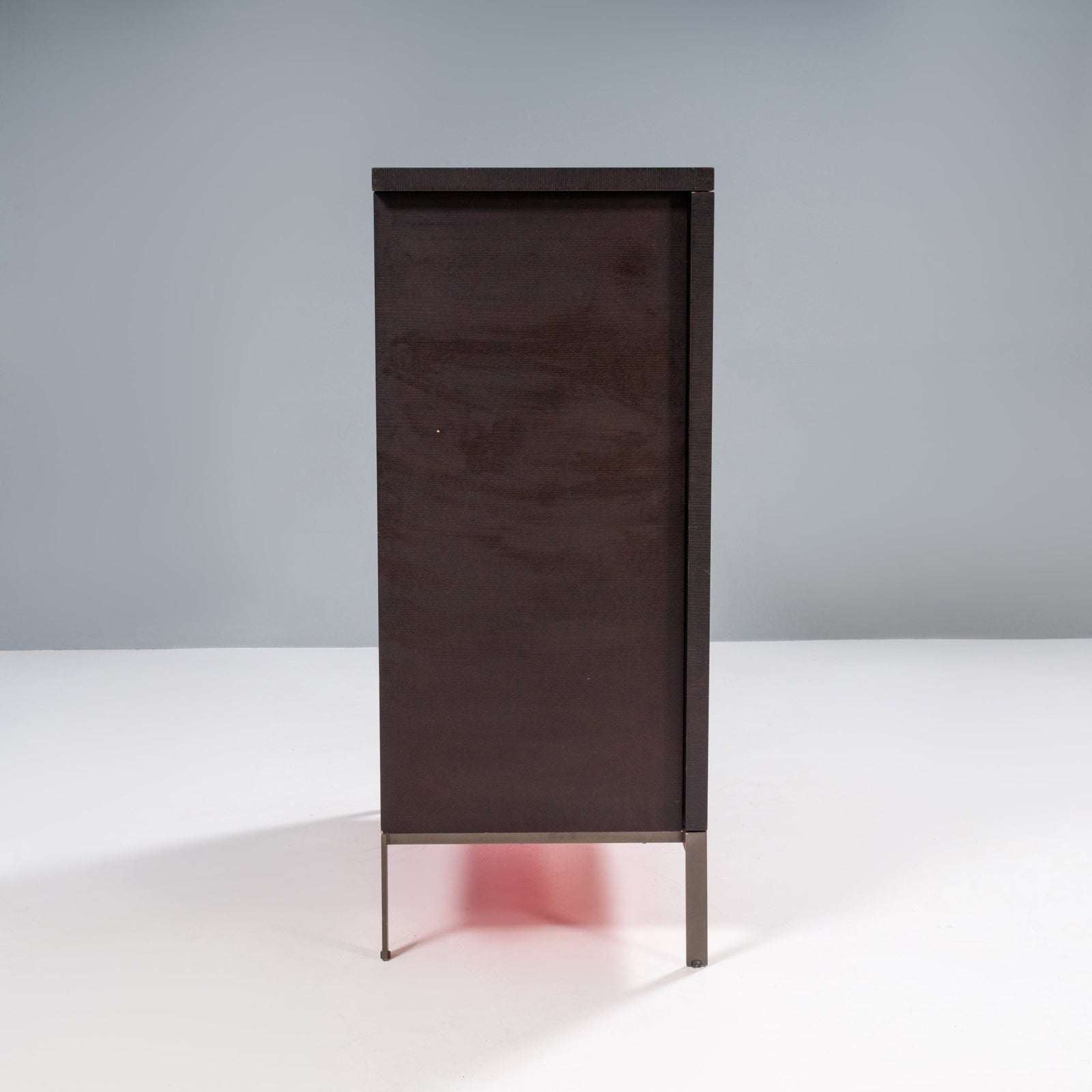 Maxalto B&B Italia Mida Dark Oak and Red Cabinet - REHAUS - Max Alto