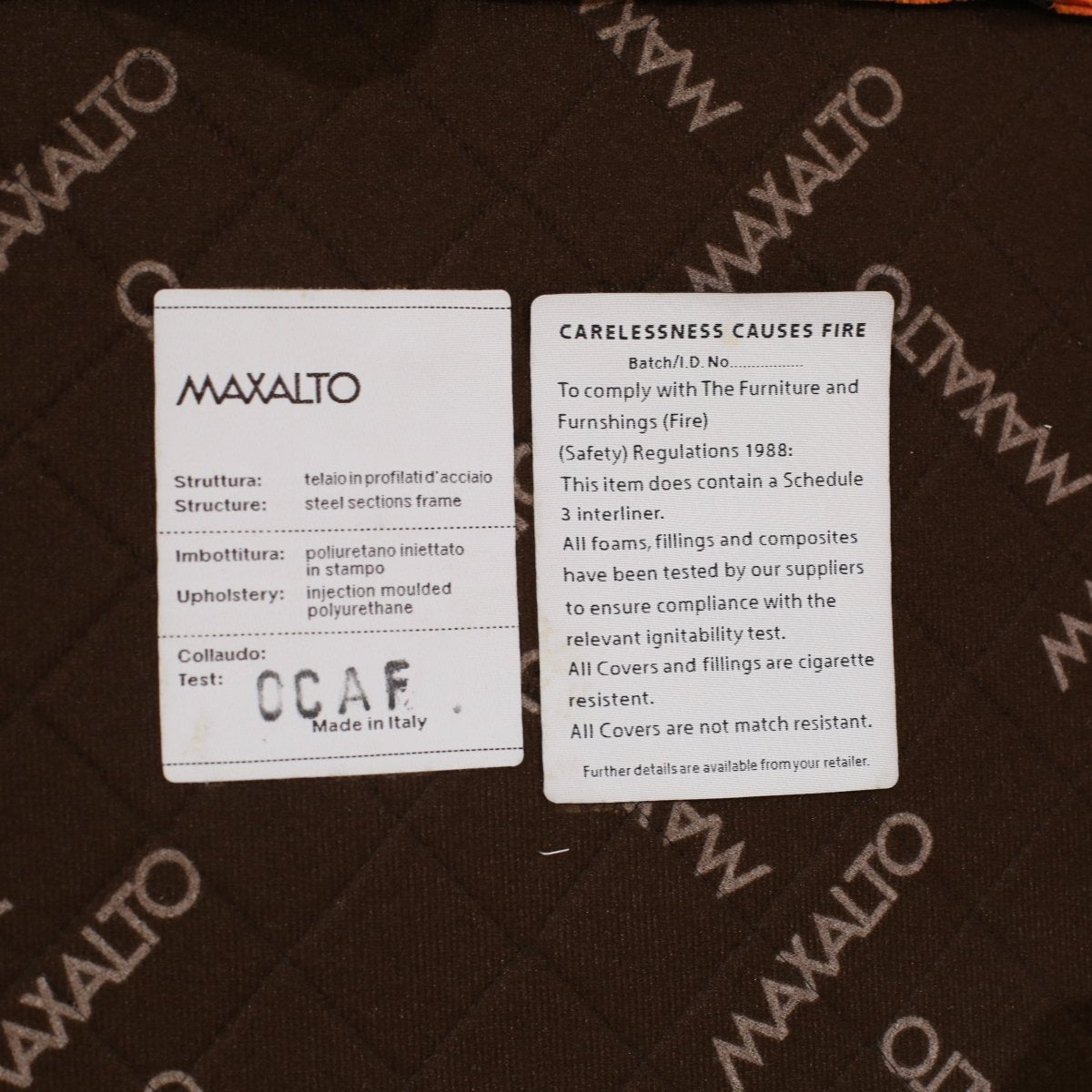 Maxalto Orange Patterned Febo Dining Chairs by Antonio Citterio, Set of Four @ REHAUS
