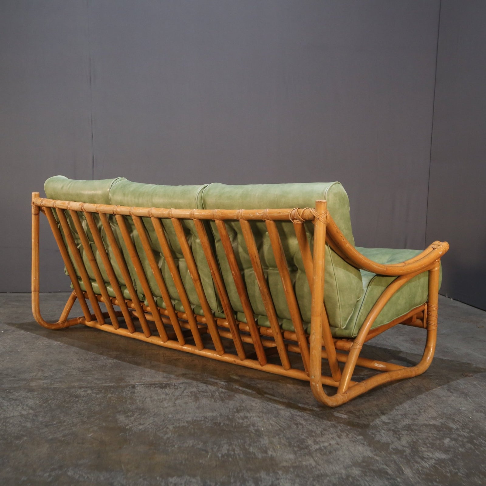 Mid Century Bamboo Sofa by Angraves of Leicester @ REHAUS