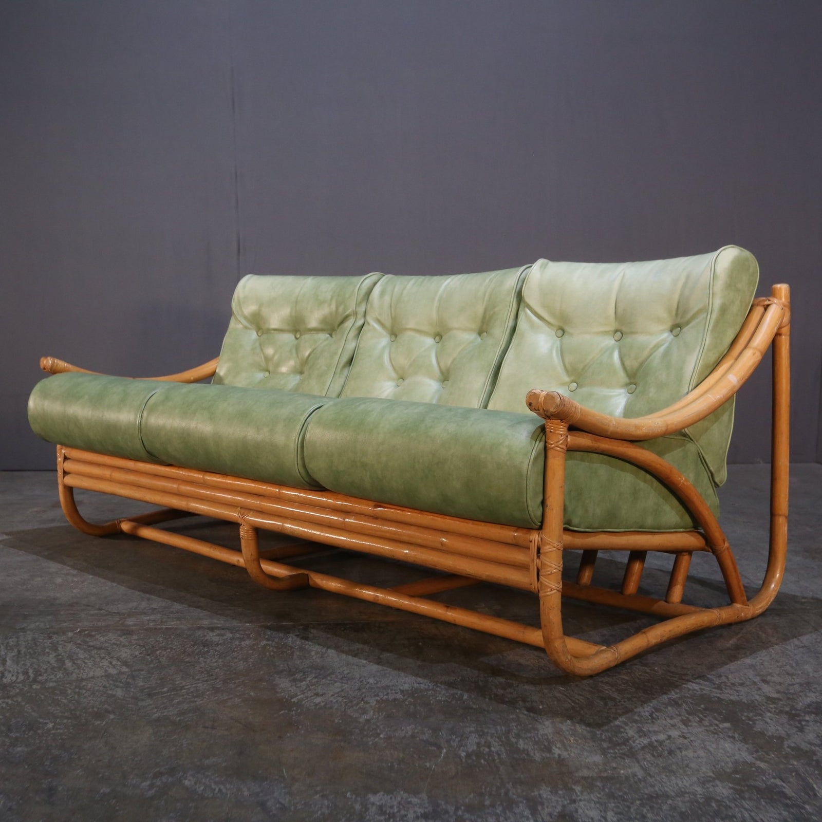 Mid Century Bamboo Sofa by Angraves of Leicester @ REHAUS