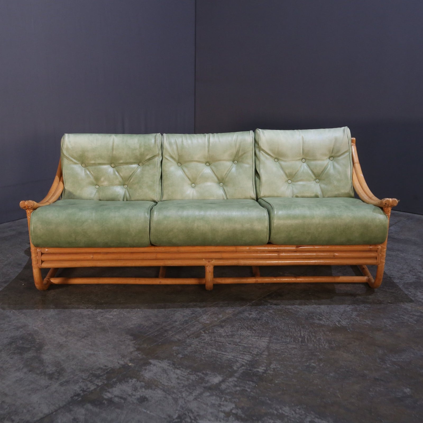 Mid Century Bamboo Sofa by Angraves of Leicester @ REHAUS