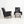 Mid Century Black Leather Pierre Guariche Style Armchairs, Set of 2 - REHAUS - Pierre Guariche
