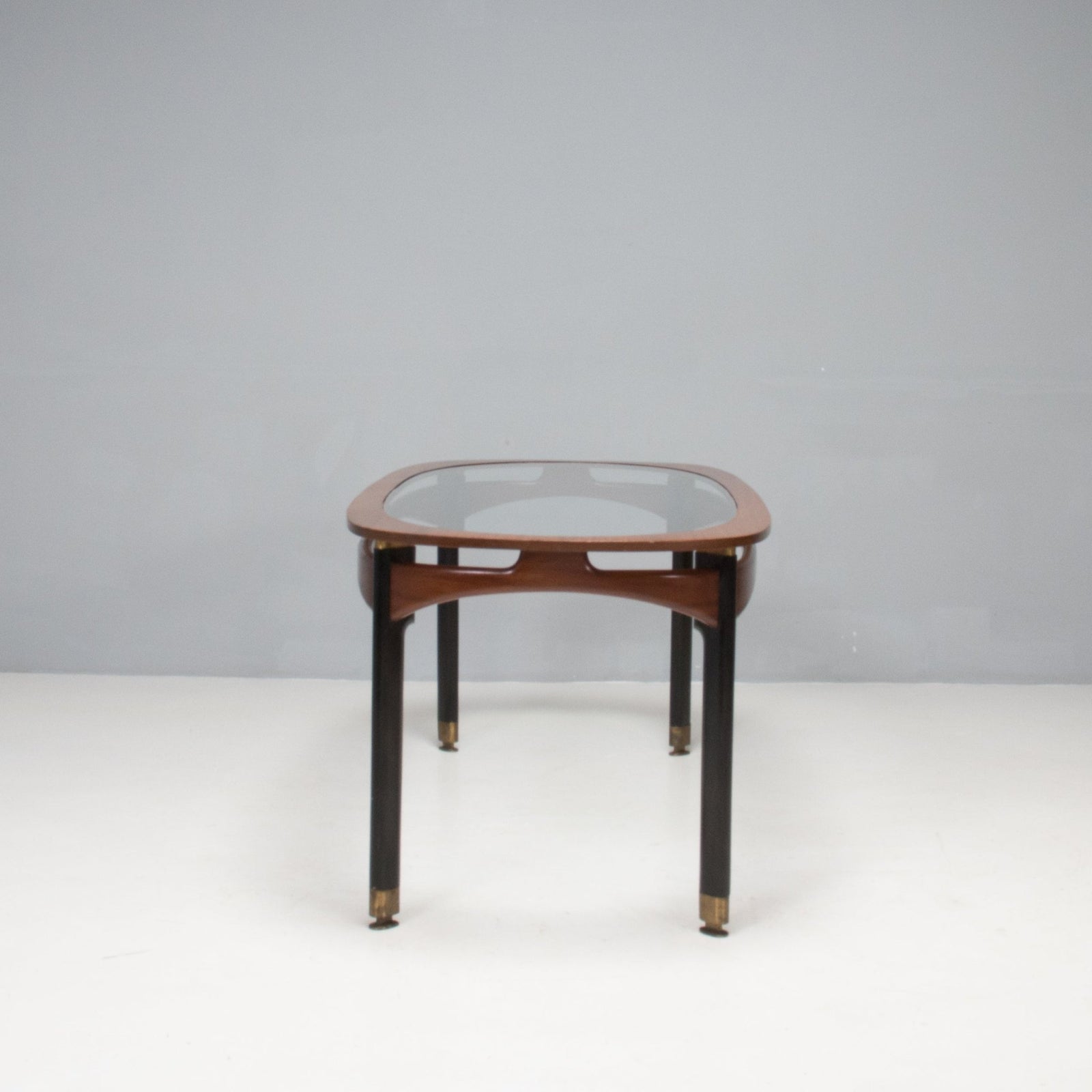 Mid Century Italian Rosewood & Glass Dining Table, 1950s - REHAUS - Italian