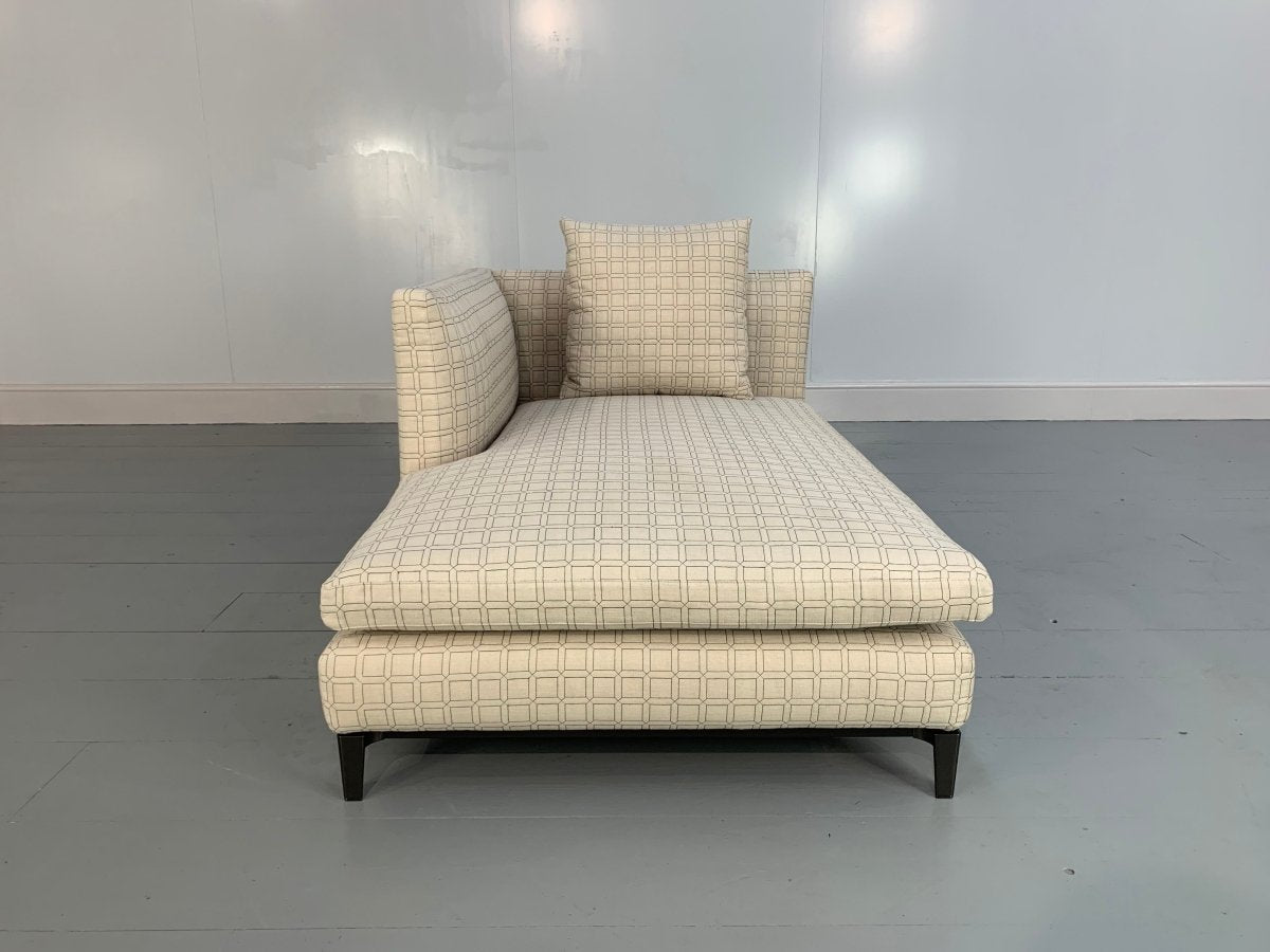 Minotti Andersen Chaise Sofas Daybed in Geometric Linen Fabric, Set of 2 @ REHAUS