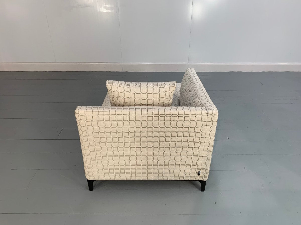 Minotti Andersen Chaise Sofas Daybed in Geometric Linen Fabric, Set of 2 @ REHAUS