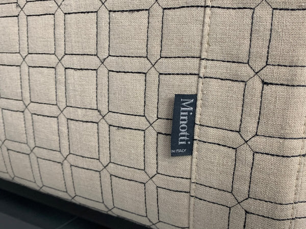 Minotti Andersen Chaise Sofas Daybed in Geometric Linen Fabric, Set of 2 @ REHAUS