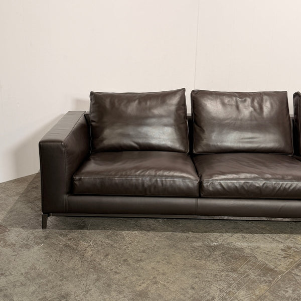 Minotti Andersen Leather Three Seater Sofa by Rodolfo Dordoni @ REHAUS