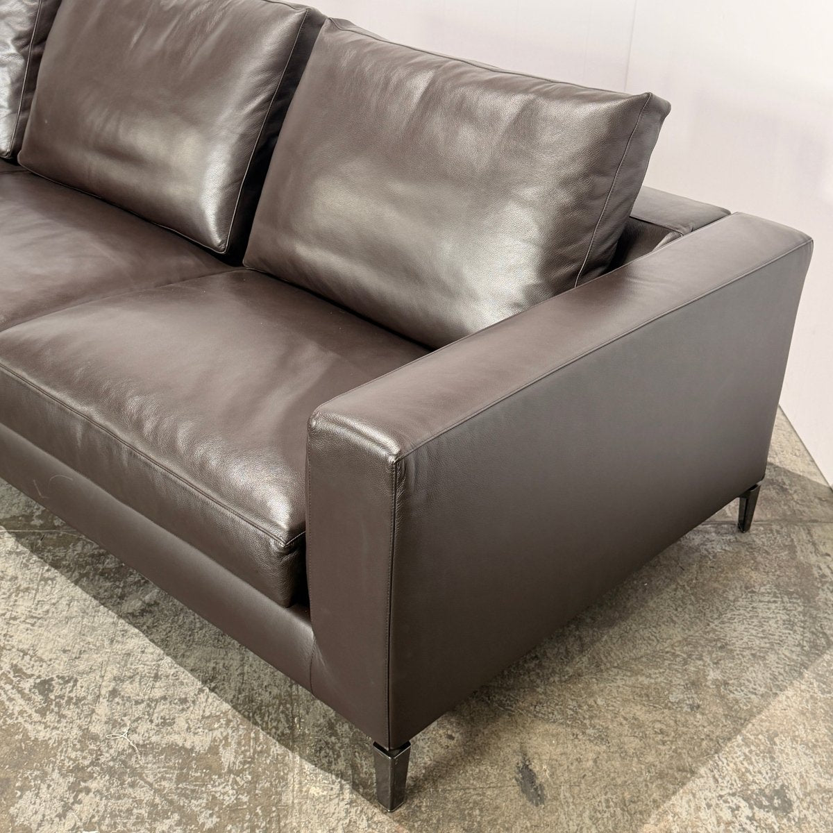 Minotti Andersen Leather Three Seater Sofa by Rodolfo Dordoni @ REHAUS
