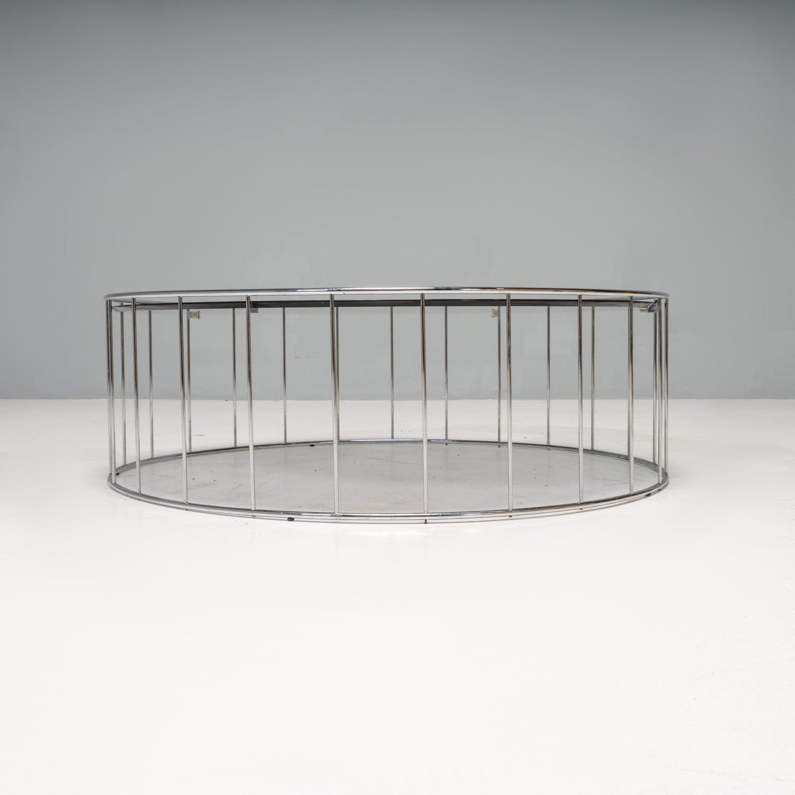 Minotti by Rodolfo Dordoni Caulfield Round Glass Coffee Table - REHAUS - Rodolfo Dordoni