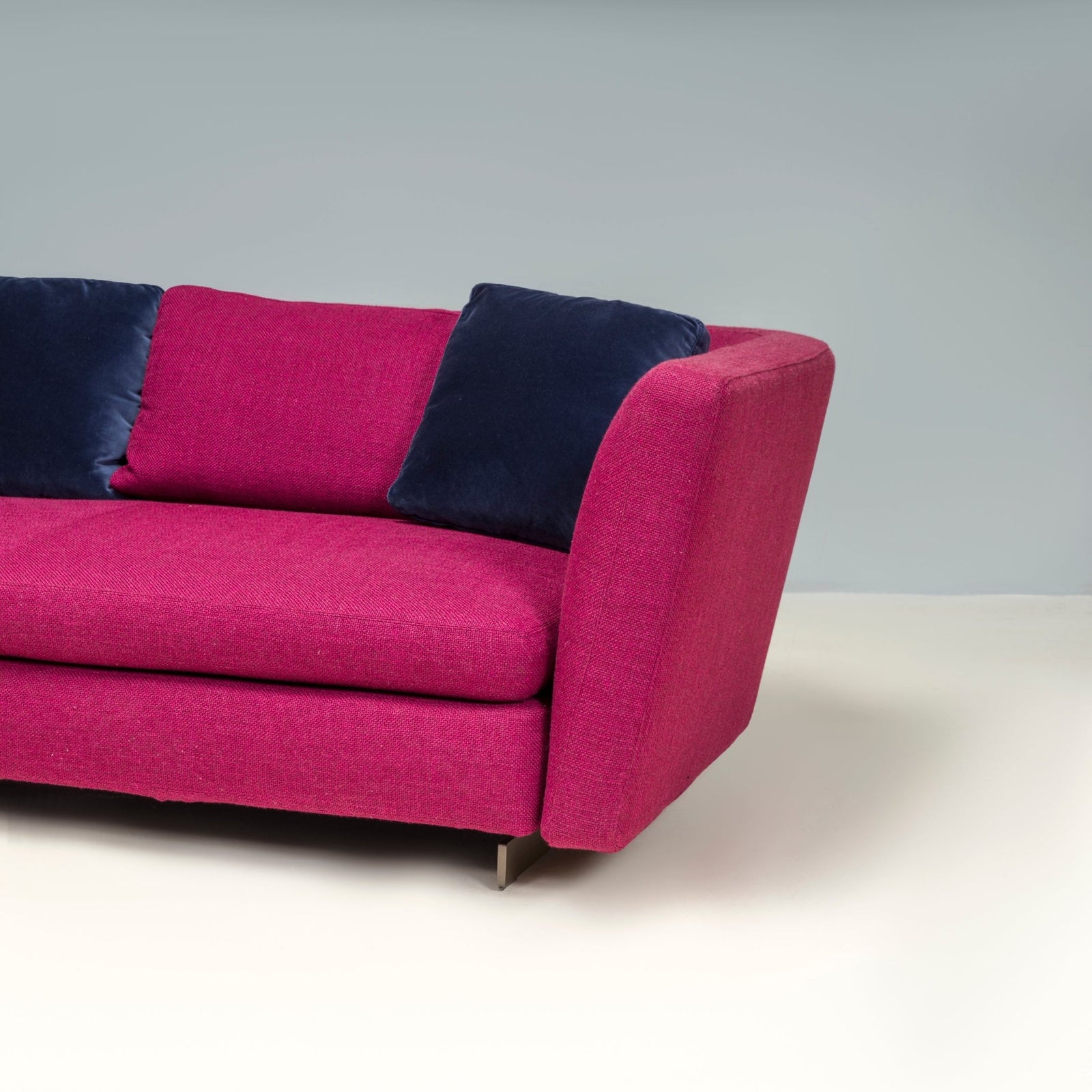 Minotti by Rodolfo Dordoni Purple Fabric Seymour Low 02 Semi Round Sofa - REHAUS - Minotti