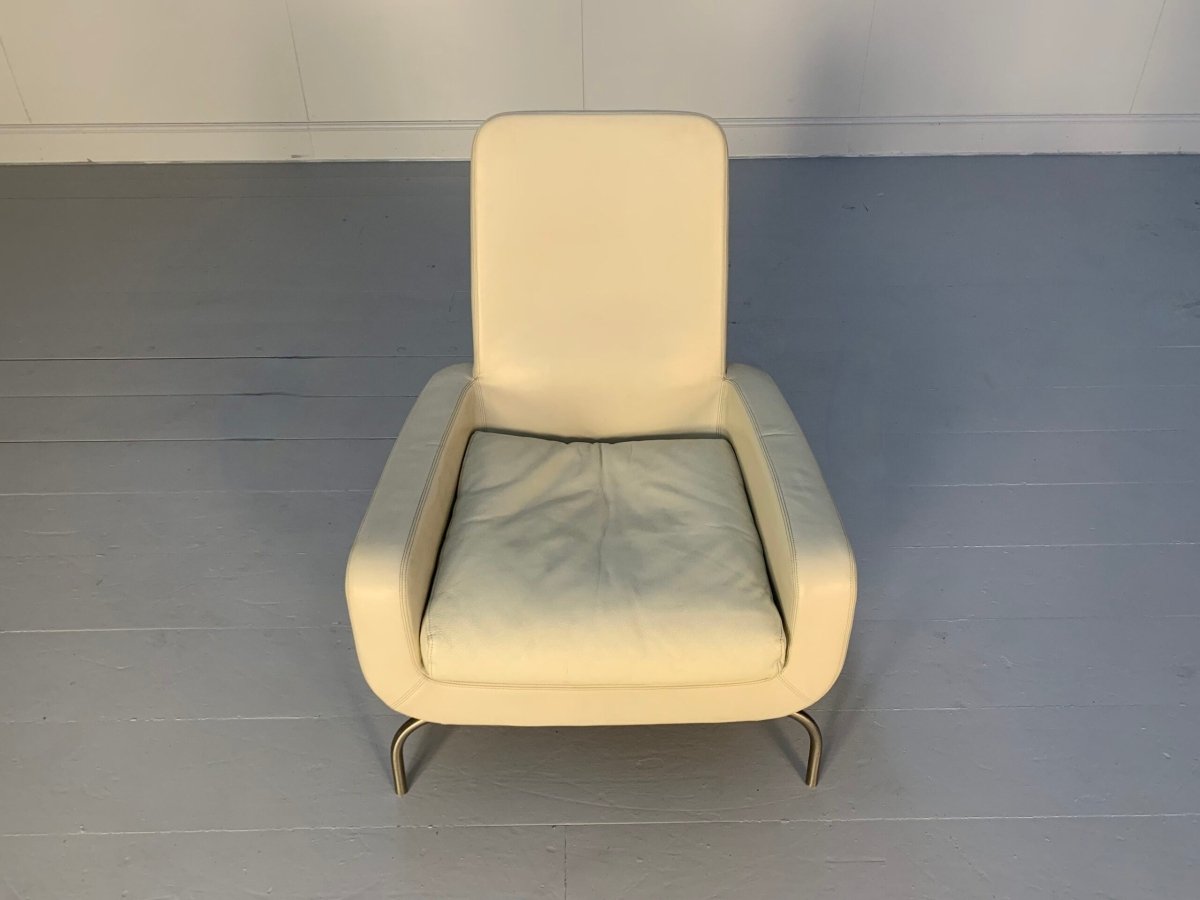Minotti Dubuffet Armchair - in Cream Pelle Leather @ REHAUS