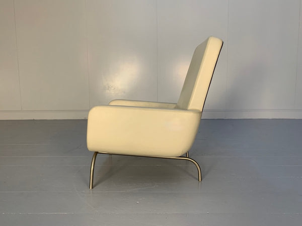 Minotti Dubuffet Armchair - in Cream Pelle Leather @ REHAUS